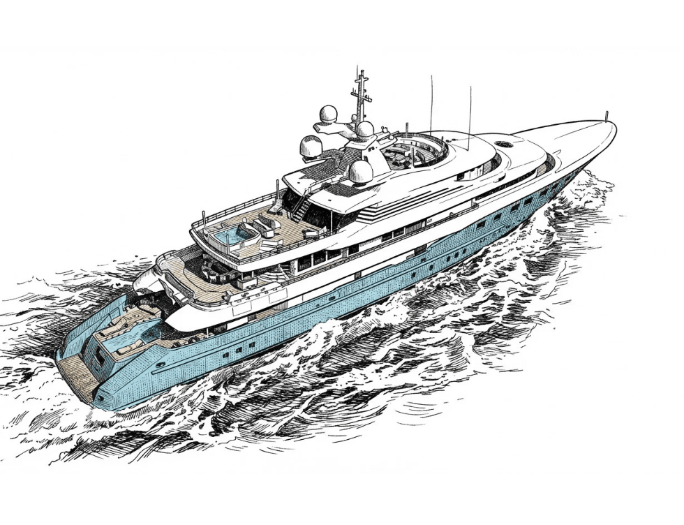 AXIOMA superyacht illustration